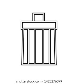 Delete icon. File trash sign