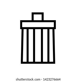 Delete icon. File trash sign