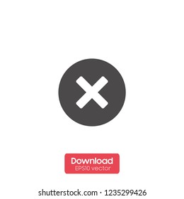 Delete icon, flat design style