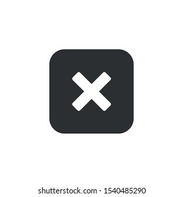 Delete icon, flat design style - Vector