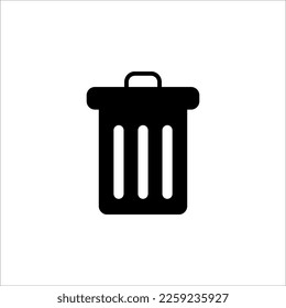 Delete icon, flat design style isolated on white background