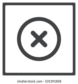 Delete icon, flat design style
