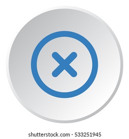 Delete icon, flat design style