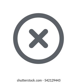 Delete icon, flat design style
