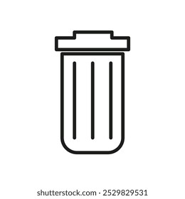 Delete icon flat line symbol set.