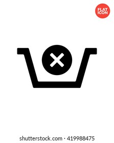 Delete Icon Flat Style Isolated Vector Illustration