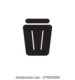 löschen Symbol-Glyphe Vektorgrafik schwarzen Stil. einzeln auf weißem Hintergrund
