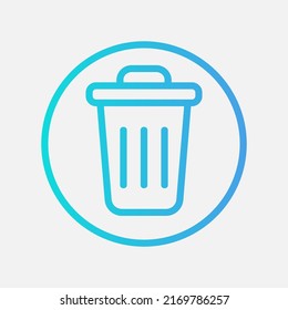 Symbol im Farbverlauf-Stil über die Benutzeroberfläche löschen, für die Präsentation mobiler App auf der Website verwenden
