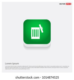 Delete Icon Green Web Button