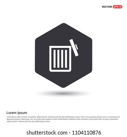 delete icon Hexa White Background icon template