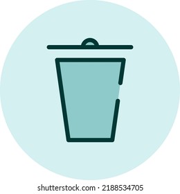 Borrar icono, ilustración, vector sobre un fondo blanco.