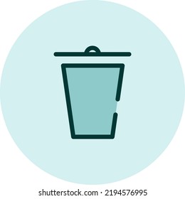 Borrar icono, ilustración, vector sobre un fondo blanco.