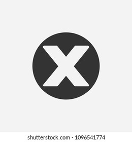 Delete icon illustration,vector no sign close symbol