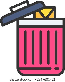 Delete Icon image. Suitable for mobile application.