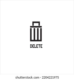 delete icon ,in white background. vector illustration.