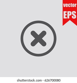 Delete icon infographic isolated in flat style.Vector illustration.