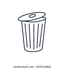 Delete icon. Isolated trash bin and delete icon line style. Premium quality vector symbol drawing concept for your logo web mobile app UI design.