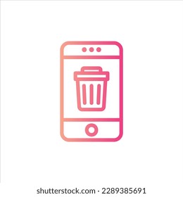icono de eliminación con vektor aislado y fondo transparente.