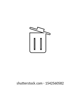 Delete icon. List remove button. File trash sign