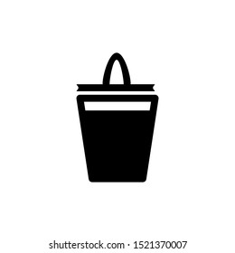 Delete icon. List remove symbol. File trash button