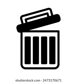 delete icon or logo illustration outline black style