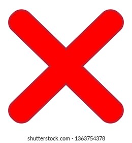 Delete icon - no sign, close symbol vector, cancel, wrong and reject illustration