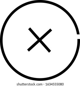 Delete icon - no sign, close symbol vector, cancel, wrong, reject. cancel icon,vector illustration. Flat design style. vector cancel icon illustration isolated on White background, cancel icon Eps10. 
