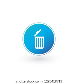 Delete icon , Open Trash can, Recycle bin, Garbage sign isolated on white background. Can be used for Web site, UI, apps. presentations.