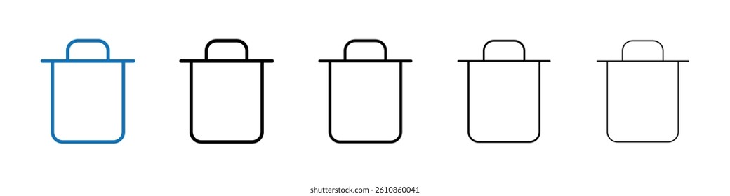 Delete icon Outline vector logo for web ui