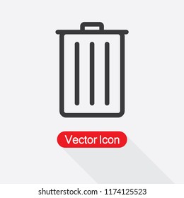 Delete Icon, Recycle Bin Icon Vector Illustration Eps10