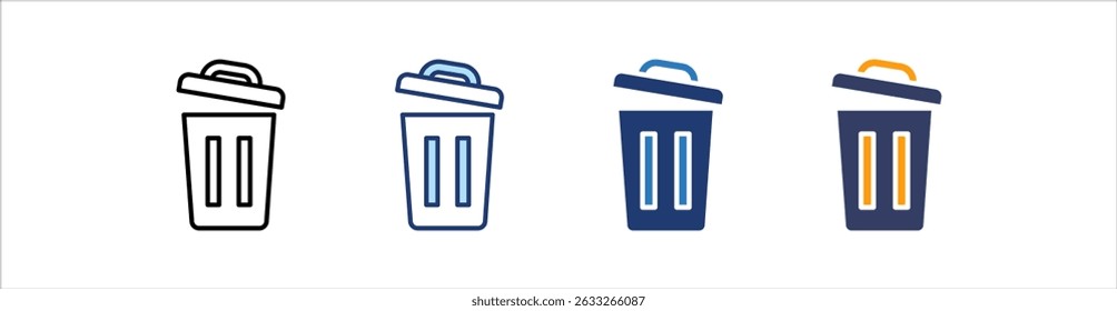 Delete Icon Set Multiple Style Collection