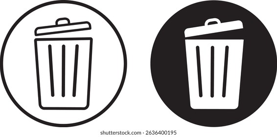Delete icon set. Vector isolated icons, recycle bin icon, Recycle basket icon, trash can icons sign symbol vactor,
