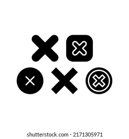 Delete Icon Set Vector Symbol Design Illustration