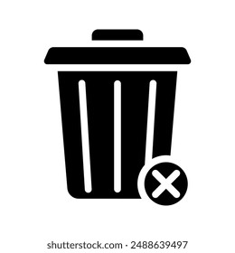 Delete icon. sign for mobile concept and web design  color editable