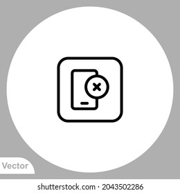 Eliminar vector de signo de icono,Símbolo, ilustración de logotipo para web y móvil