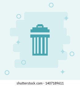 Delete Icon. Simple icon, blue colored icon illustration.