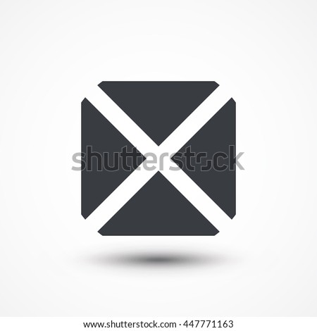 Delete icon square. Eps10, JPEG, Picture, Image, Logo, Sign, Design, Flat, App, UI, Web, Art, Vector, Solid Style