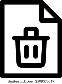 delete icon. Thin Linear Style Design Isolated On White Background