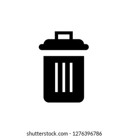 Delete Icon. Trash Basket Vector. Dustbin Illustration Logo Template. Recycle Signage.