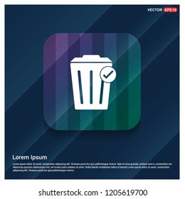 Delete icon with trash bin - Free vector icon