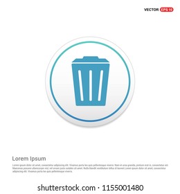 Delete icon with trash bin Hexa White Background icon template - Free vector icon