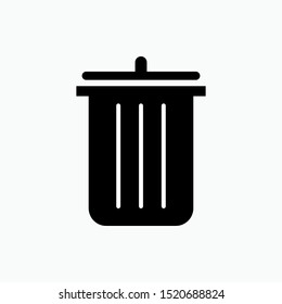 Delete Icon - Trash Bin Vector, Sign and Symbol for Design, Presentation, Website or Apps Elements. 