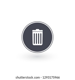 Delete icon , Trash can, Recycle bin, Garbage sign isolated on white background. Can be used for Web site, UI, apps. presentations.