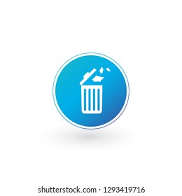 Delete icon , Trash can, Recycle bin, Garbage sign isolated on white background. Can be used for Web site, UI, apps. presentations.