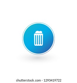 Delete icon , Trash can, Recycle bin, Garbage sign isolated on white background. Can be used for Web site, UI, apps. presentations.