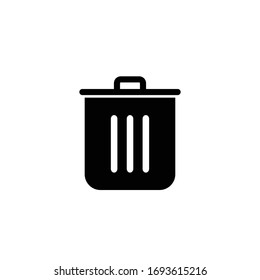 icono de eliminación, signo de icono de trash y diseño de vector de símbolo
