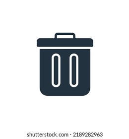 Delete icon in trendy flat style isolated on white background. trash can symbol, clean for web and mobile apps.