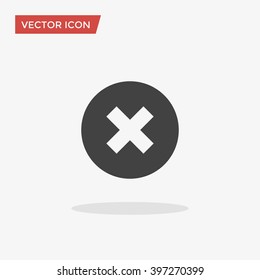 Delete Icon in trendy flat style isolated on grey background. Vector illustration, EPS10.