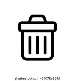 Delete icon in trendy outline style isolated on white background. Delete silhouette symbol for your website design, logo, app, UI. Vector illustration, EPS10.