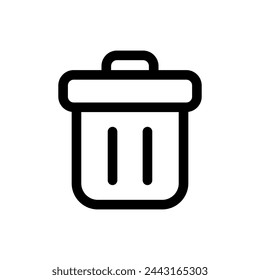 Delete icon in trendy outline style isolated on white background. Delete silhouette symbol for your website design, logo, app, UI. Vector illustration, EPS10.